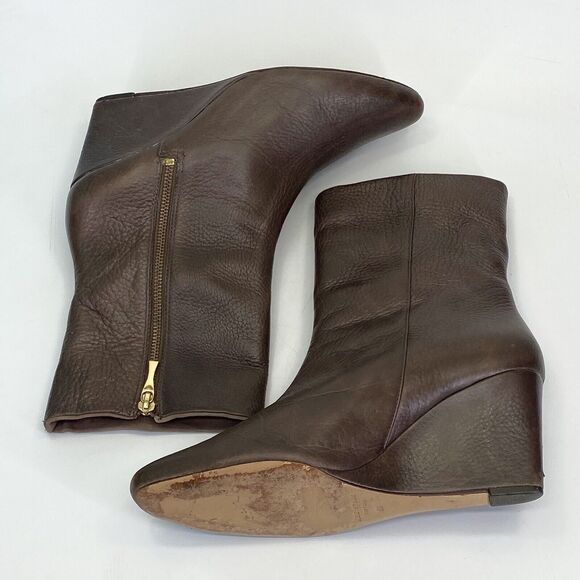 Kate Spade New York Volte Wedge Ankle Boots Women's Size 9M Brown Leather (HF6) - Picture 14 of 15